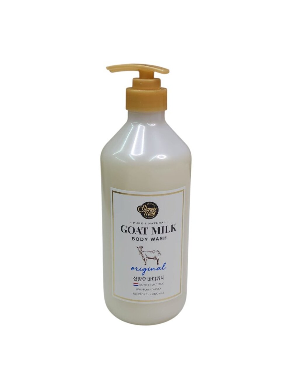 Aekyung Shower Mate Goat Milk Body Wash Jumbo Gentle & 27oz Original Scent